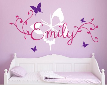 Butterfly Personalised Name Wall Sticker Butterfly Personalised Name Wall Sticker